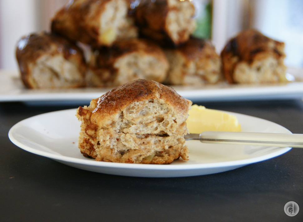 Apple & Cinnamon Hot Cross Buns
